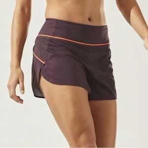 Athleta Run With It Piping Short Agate Purple - Size Small